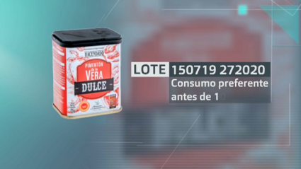 Pimentón de la Vera dulce. Lote retirado