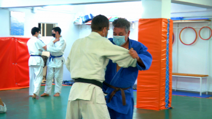 Persona con discapacidad intelectual practicando judo