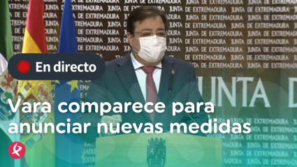 Vara anuncia nuevas medidas en Extremadura