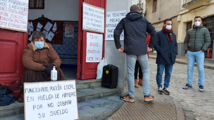 Juan Pedro, policía local de Alburquerque, incia su huelga de hambre