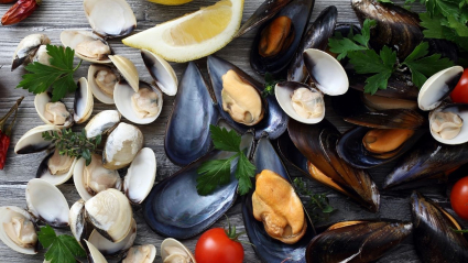 almejas y mejillones