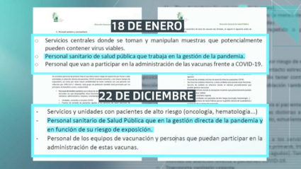 Frase modificada del protocolo de vacunación de Extremadura