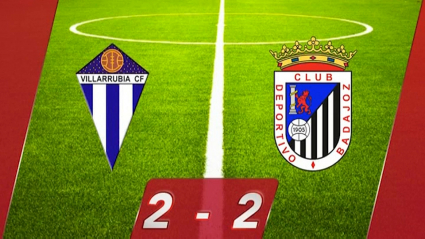 El Badajoz empató 2-2 en Villarrubia y está más cerca del campeonato en su subgrupo de Segunda B.