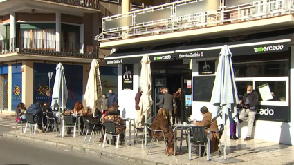 Terraza de un bar de Badajoz