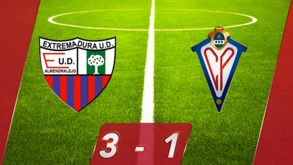 El Extremadura se impuso por 3-1 al colista Villarrobledo en el Francisco de la Hera