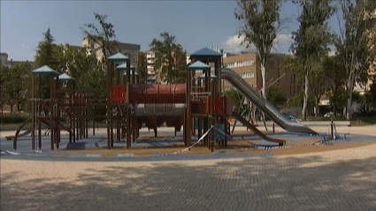 parque infantil de Badajoz, cerrado por la pandemia