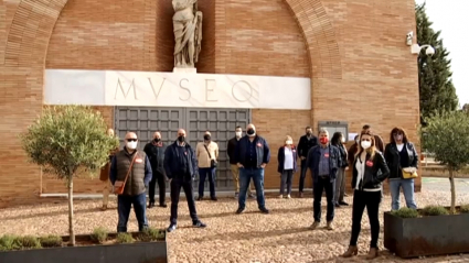 Trabajadores del MNRA de huelga a las puertas del museo
