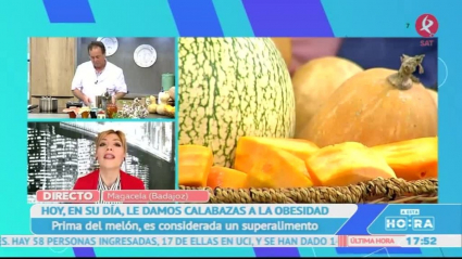 Nutricionista explicando las virtudes de la calabaza en A esta hora