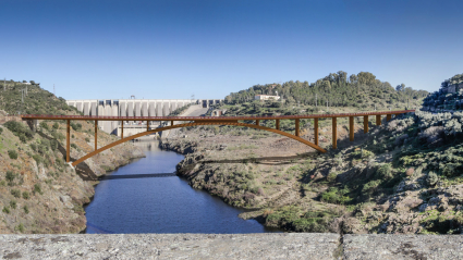 Recreación del puente de Alcántara