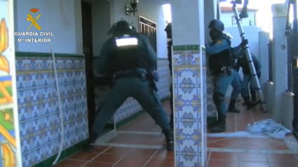 Actuación de la Guardia Civil en la operación antidroga de Villa del Campo