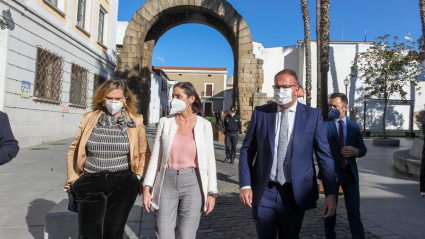 La ministra de Industria, Reyes Maroto, en su reciente visita a Mérida