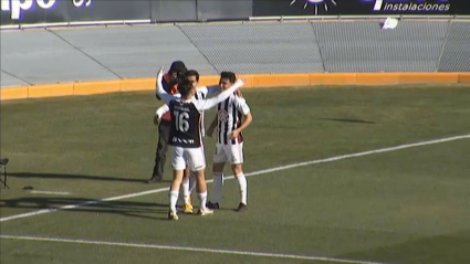 Los jugadores del Badajoz celebran un gol esta temporada