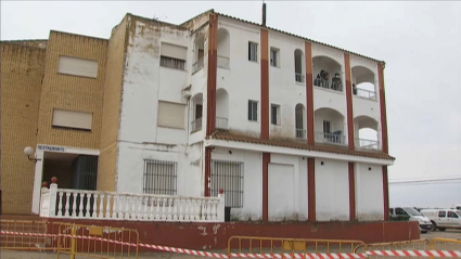 Alojamiento donde se hospedan los esquiladores uruguayos afectados por el brote