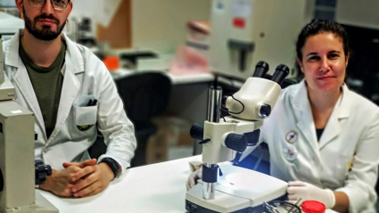 Daniel Bravo y Eva Frontera, investigadores de la UEX