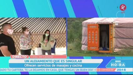 Periodista visita las yurtas mongolas en Casas de Castañar en el valle del Jerte