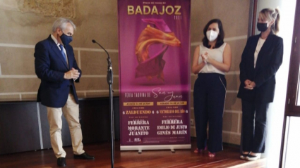 Presentación del cartel taurino de la feria de Badajoz 2021 esta mañana en las Casas Consistoriales 