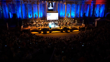 La Orquesta de Extremadura, actuando en el Teatro Romano de Mérida