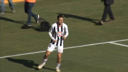 Dani Aquino celebra un gol esta temporada