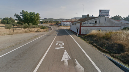 N-630 a la altura del Culebrín en Monesterio