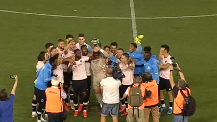 El Oporto B celebrando el triunfo
