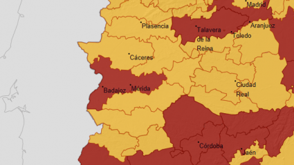 Extremadura, en riesgo extremo por altas temperaturas