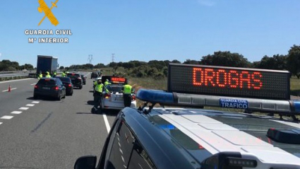 Control de tráfico de la Guardia Civil