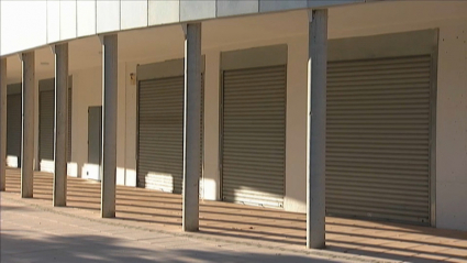 Pabellón comercial de la Feria de Zafra cerrado