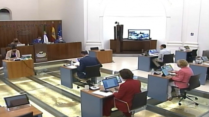 Comisión de Hacienda en la Asamblea de Extremadura.