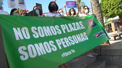 Manifestantes en Mérida