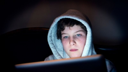 niño mirando un ordenador