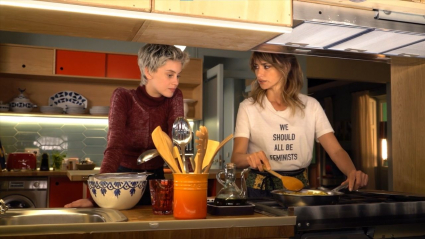 Las protagonistas de la película en la cocina