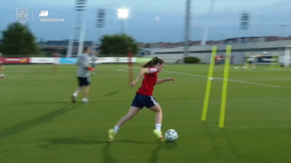La Selección preparando el partido en Las Rozas