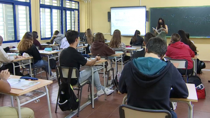 Clase de 2ª de Bachillerato del IES Santa Eulalia de Mérida