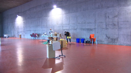 Imagen del `vacunódromo´ desmantelado en el Palacio de Congresos de Badajoz