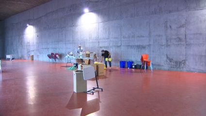 Imagen del `vacunódromo´ desmantelado en el Palacio de Congresos de Badajoz 
