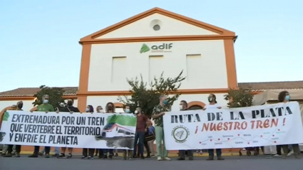 Manifestación en Almendralejo por un tren digno