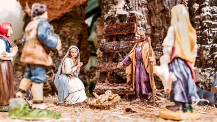 Imagen de un belén navideño