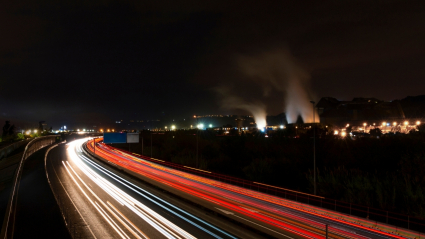 luces en la ciudad