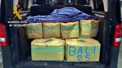 Hachís incautado por la Guardia Civil