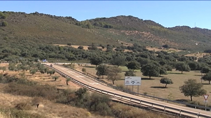 Fincas alrededor de la N-430 a su paso por Fuenlabrada de los Montes.