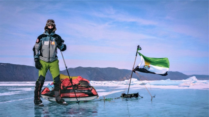 José Trejo ya cruzó el lago Baikal, en plena Siberia Rusa