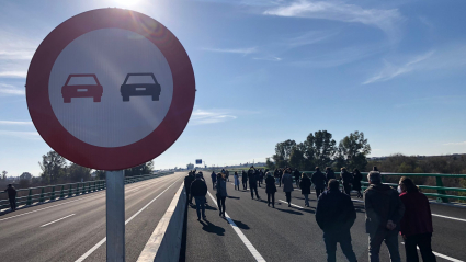 Inauguración del primer tramo de la Ronda Sur de Badajoz