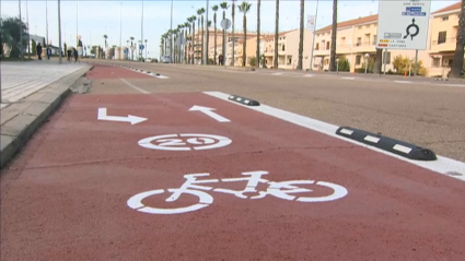  uno de los carriles bici que conectará con el futuro itinerario ciclista y peatonal