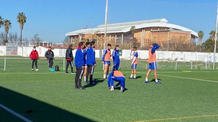 Entrenamiento del CD Badajoz esta mañana