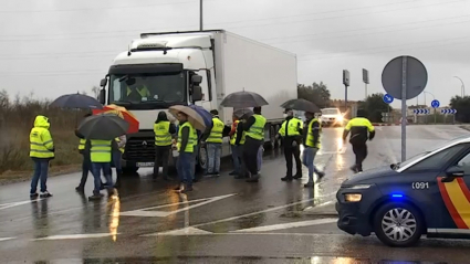 Piquete huelga de transportes marzo 2022