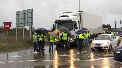 Paro de transportes en Extremadura