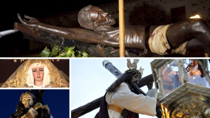 Imágenes que procesionarán esta noche en Cáceres, Mérida, Badajoz y Plasencia