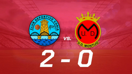 El Coria se impone por 2-0 al Montijo en La Isla y aviva su sueño de los playoff.