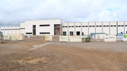 Obras de construcción del macromatadero de Zafra