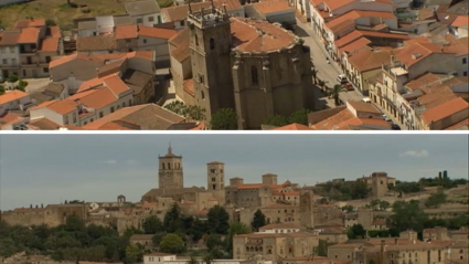 Vistas aéreas de Casar de Cáceres y Trujillo
